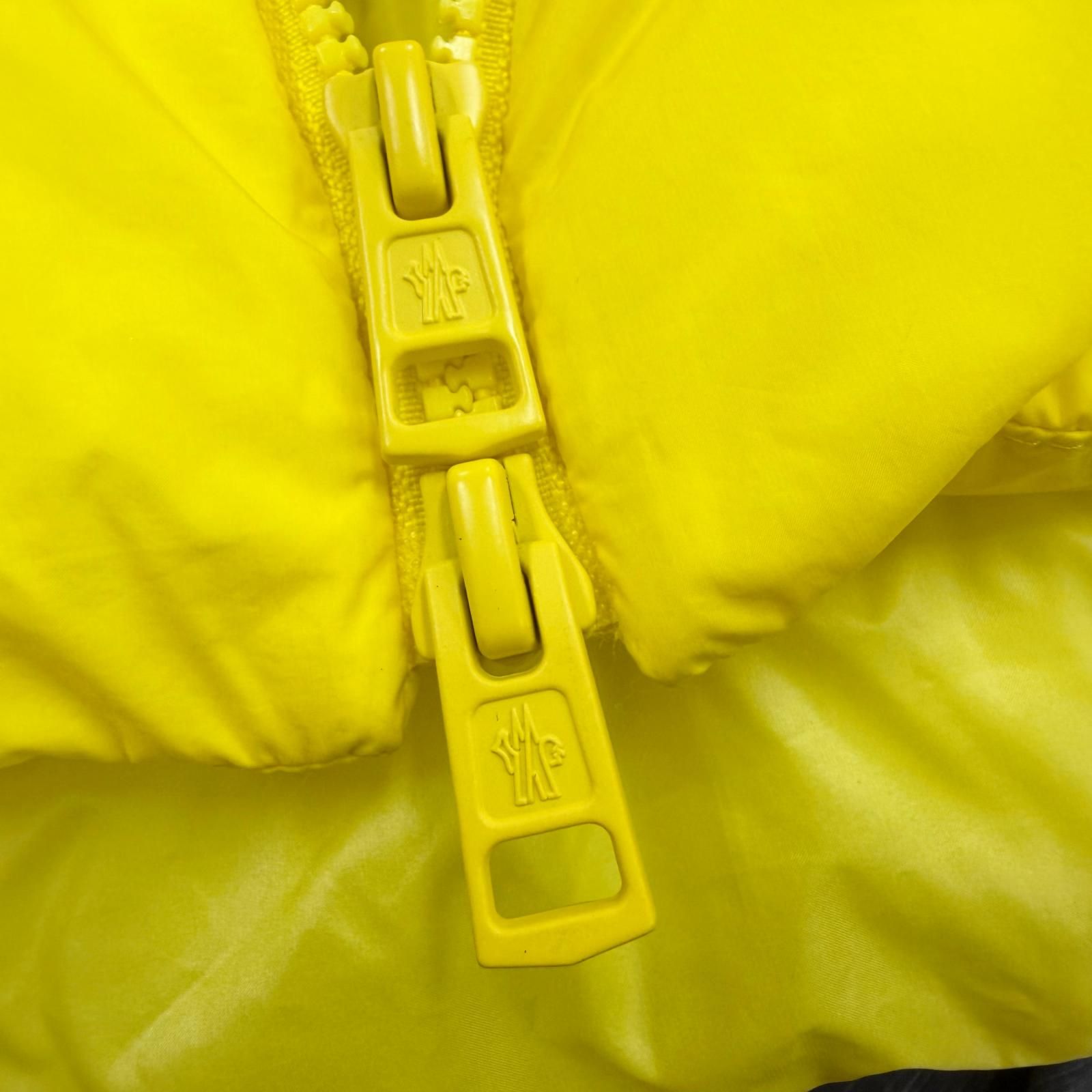 Moncler Citala Logo Patch Double Zip Up Jacket Yellow — view 7