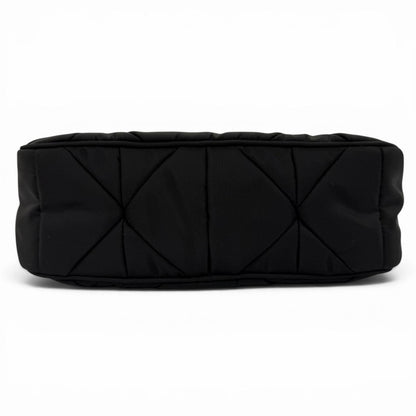 Prada Padded Re-Nylon Shoulder Bag Triangle Logo Black Gold — view 4