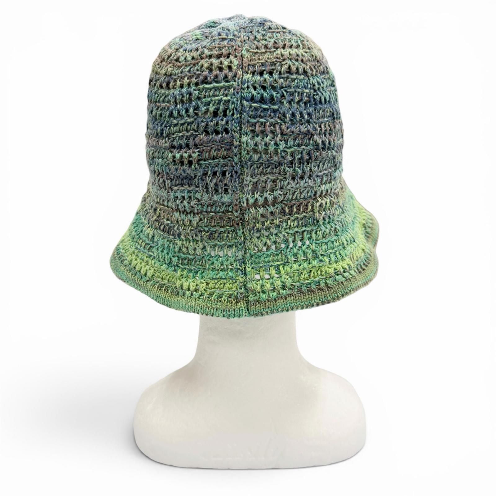 Louis Vuitton Crochet Hat Damier Palm Tree Gradient Signature Patch Hat Green — view 4