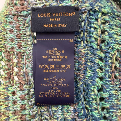 Louis Vuitton Crochet Hat Damier Palm Tree Gradient Signature Patch Hat Green — view 8