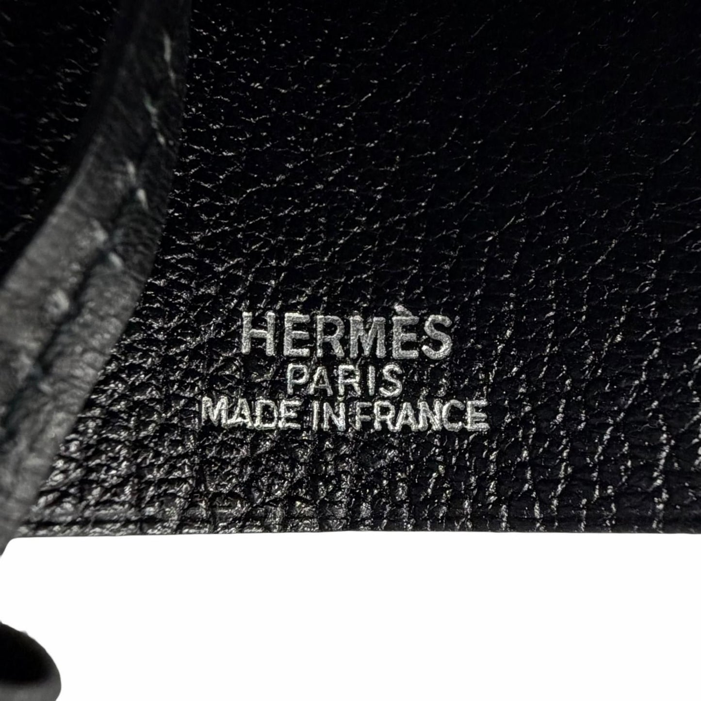 Hermes Vintage Silver Martin Margiela Era Clochette Leather Necklace Black — view 6