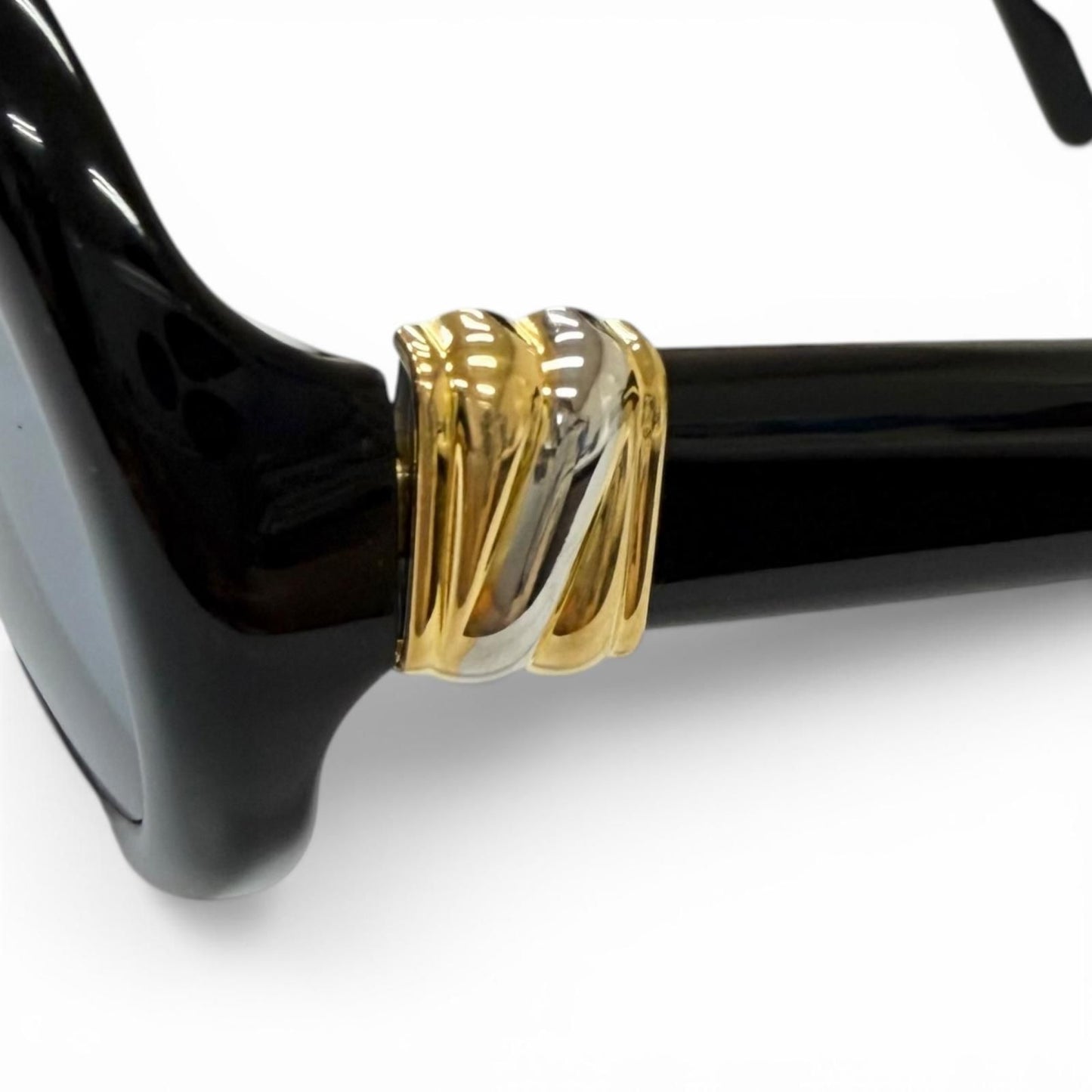 Cartier Vintage 135 Trinity Oval Frame Sunglasses Black Blue Lens Prescription — view 7