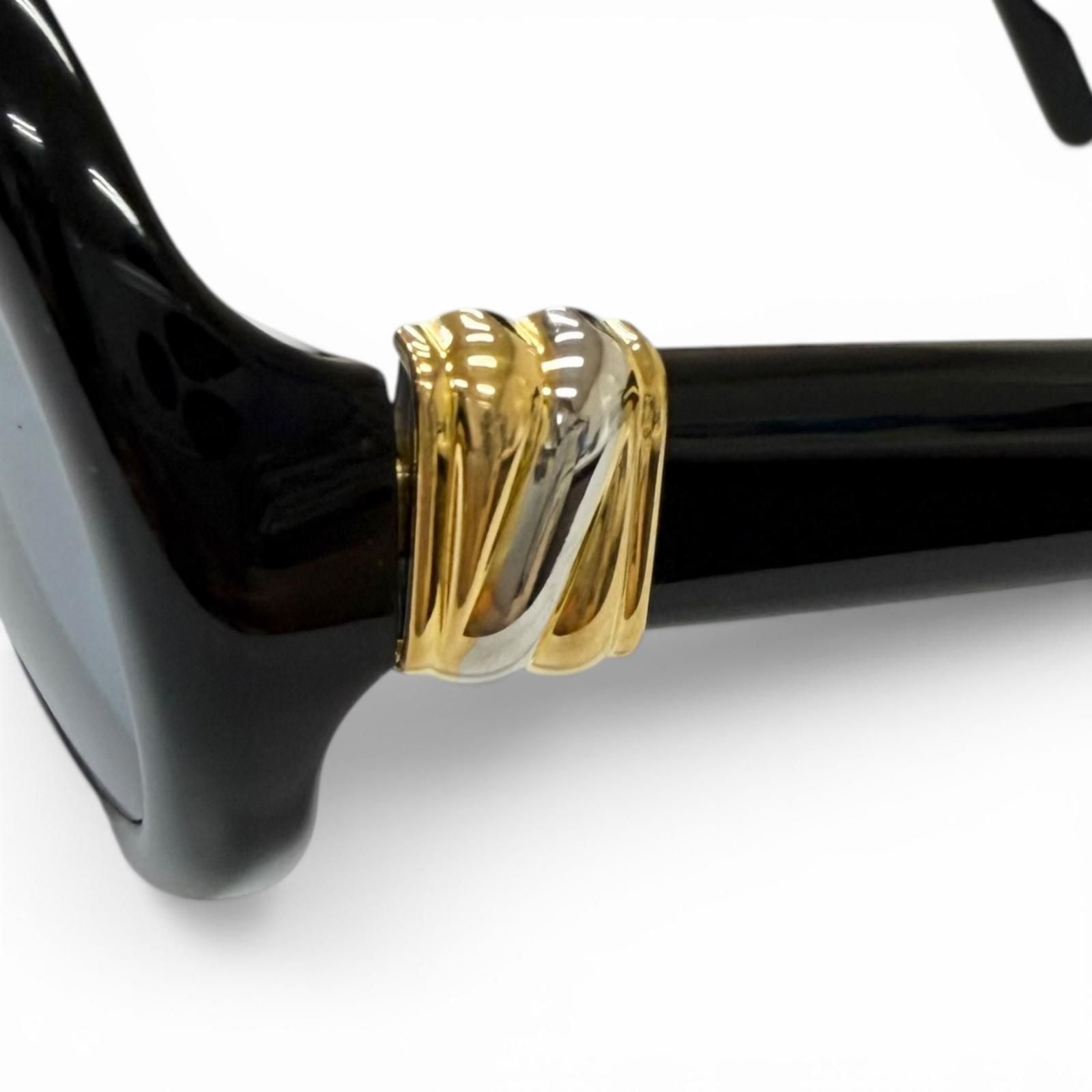 Cartier Vintage 135 Trinity Oval Frame Sunglasses Black Blue Lens Prescription — view 7