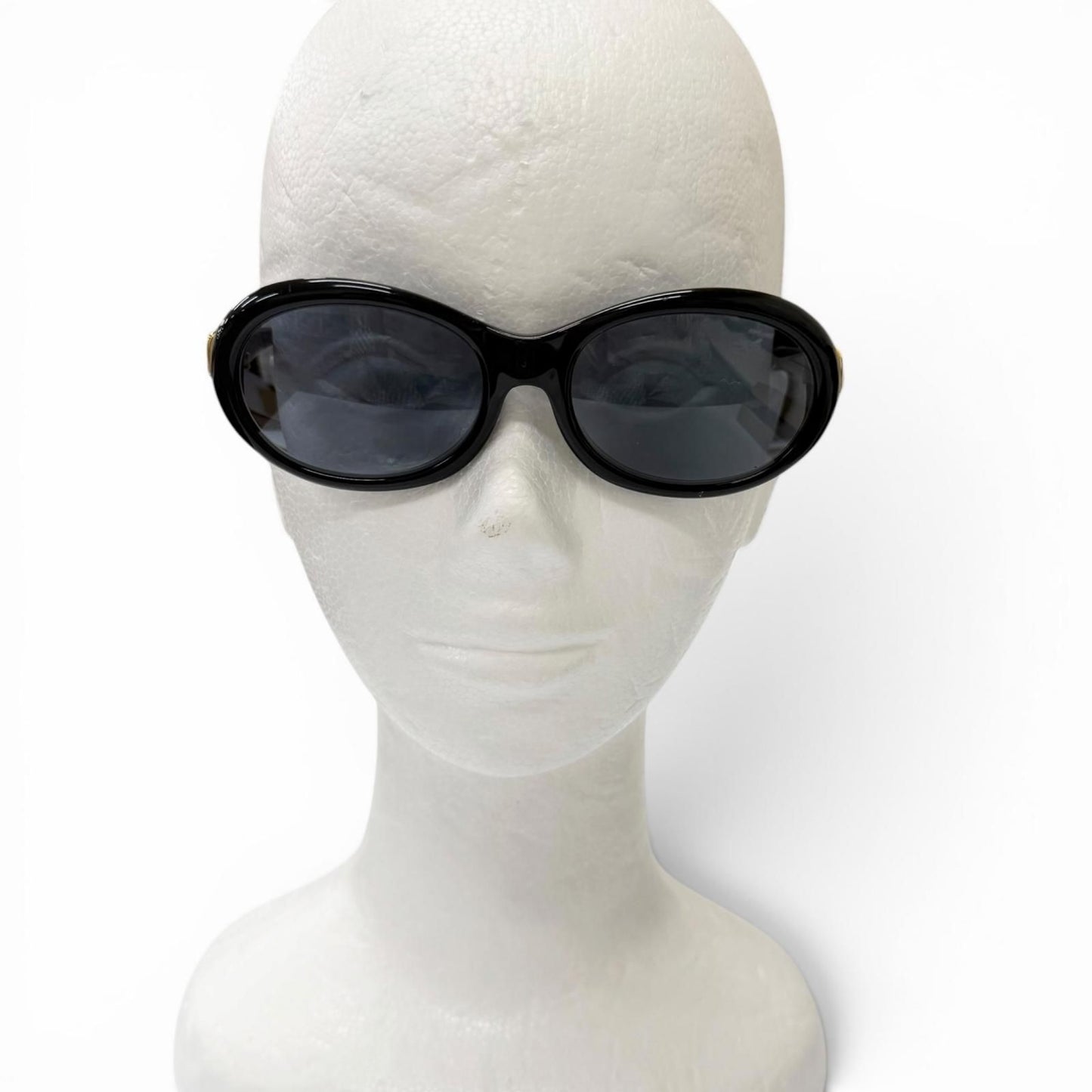 Cartier Vintage 135 Trinity Oval Frame Sunglasses Black Blue Lens Prescription — view 2