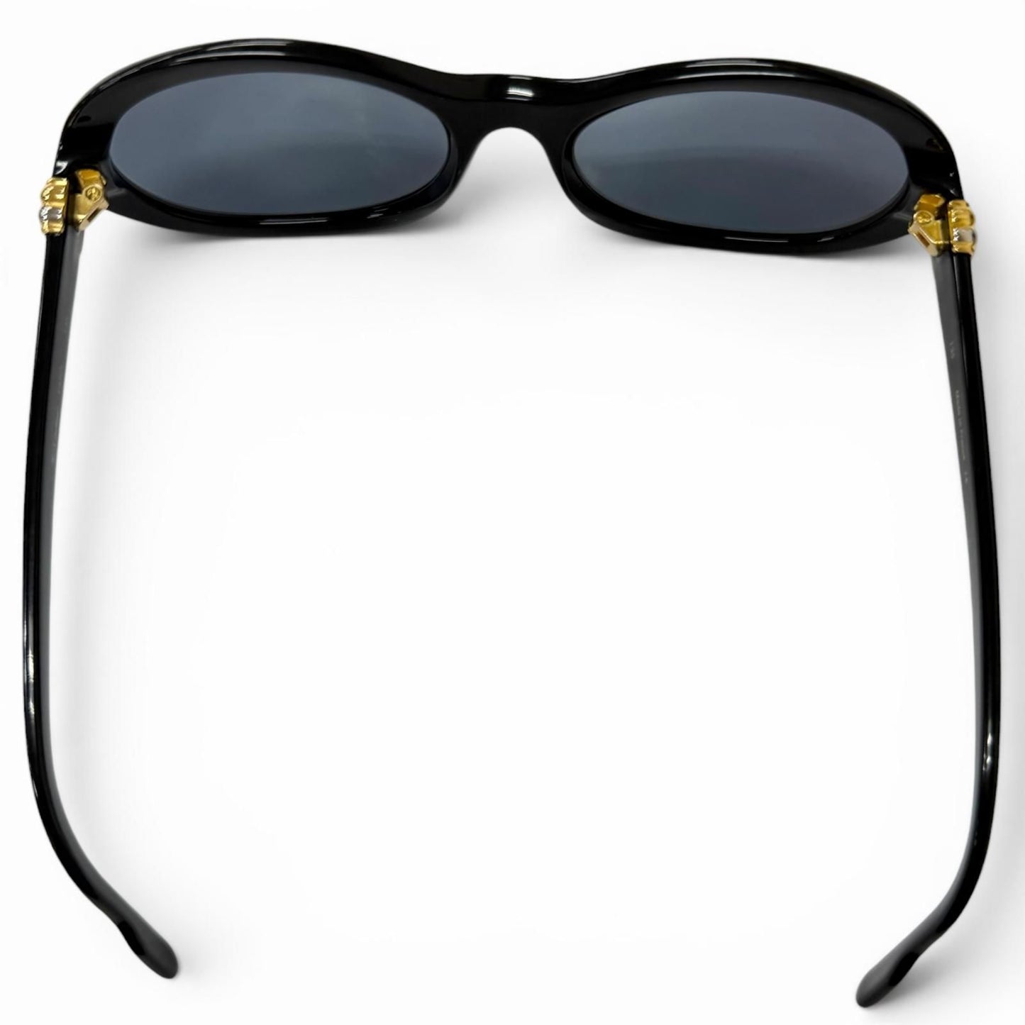 Cartier Vintage 135 Trinity Oval Frame Sunglasses Black Blue Lens Prescription — view 5