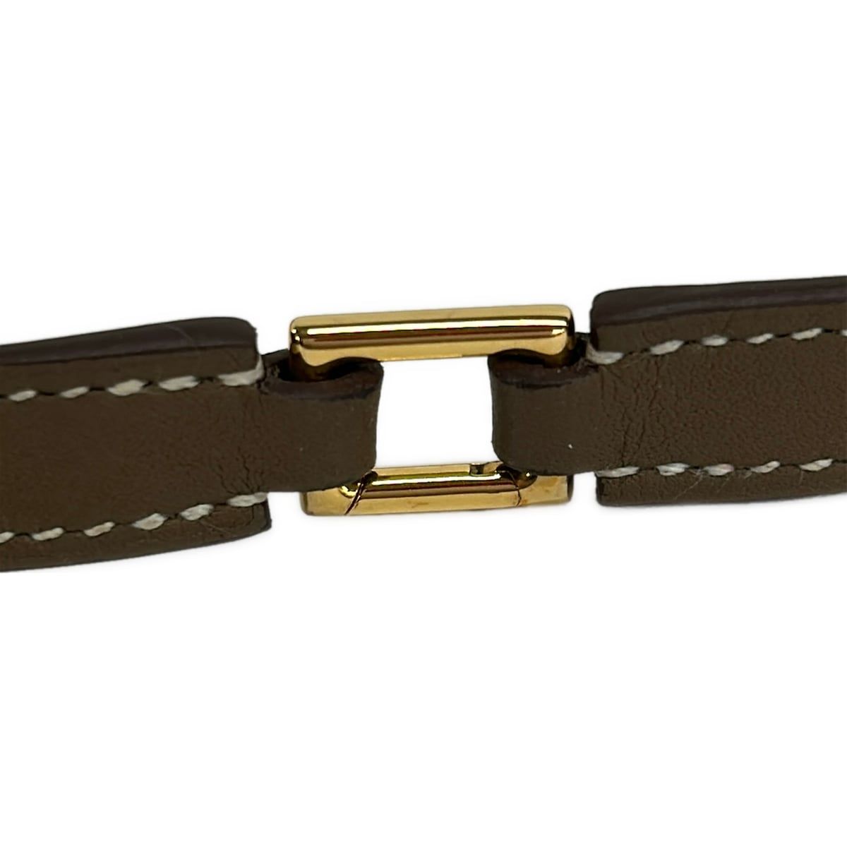 Hermes Choker Medallion Etoupe Gold Necklace — view 4