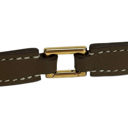 Hermes Choker Medallion Etoupe Gold Necklace — view 4