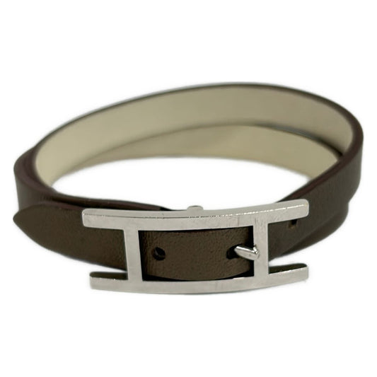 Hermes Bracelet Hapi 3 Etoupe Nata Silver
