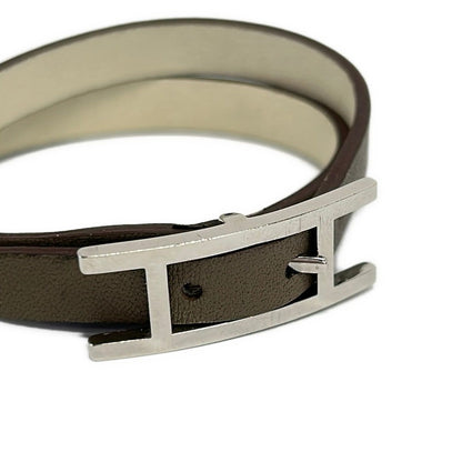 Hermes Bracelet Hapi 3 Etoupe Nata Silver — view 2