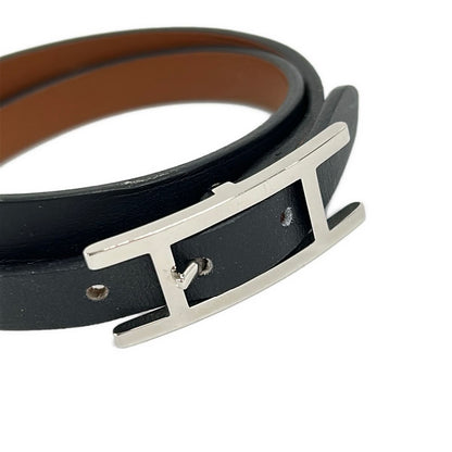 Hermes Bracelet Hapi 3 Black Fauve Silver — view 2