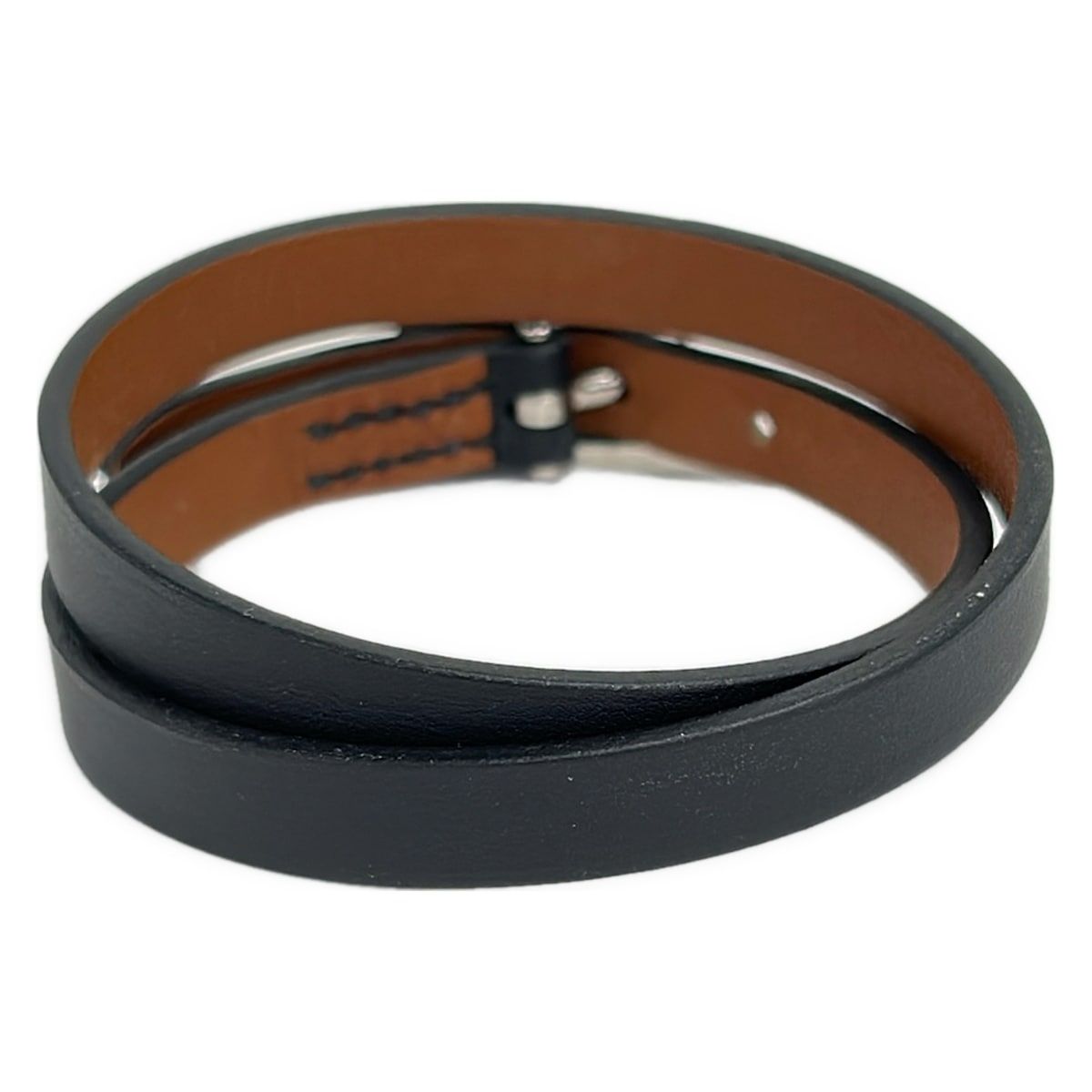 Hermes Bracelet Hapi 3 Black Fauve Silver — view 3