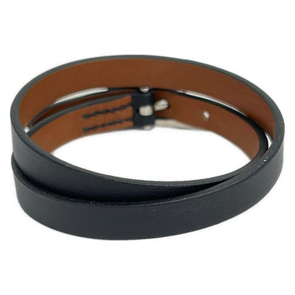 Hermes Bracelet Hapi 3 Black Fauve Silver — view 3