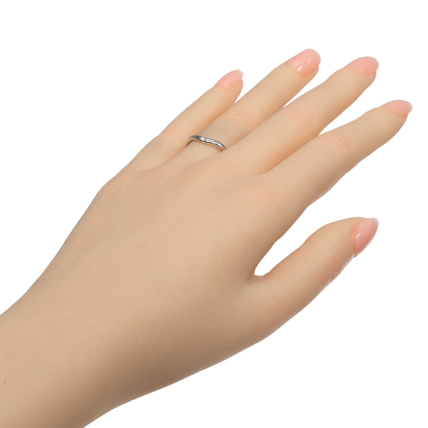 Tiffany & Co Curved Band Platinum Diamond Ring — view 2