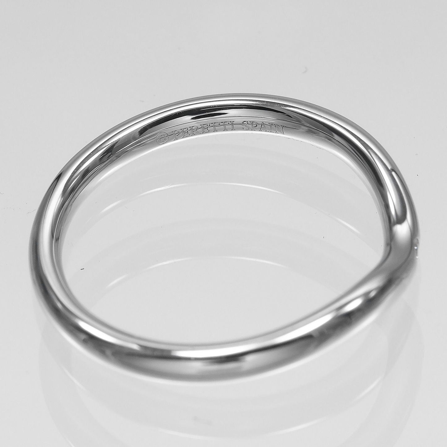 Tiffany & Co Curved Band Platinum Diamond Ring — view 5