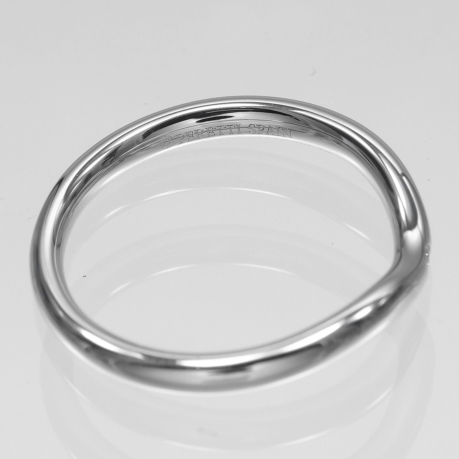 Tiffany & Co Curved Band Platinum Diamond Ring — view 5
