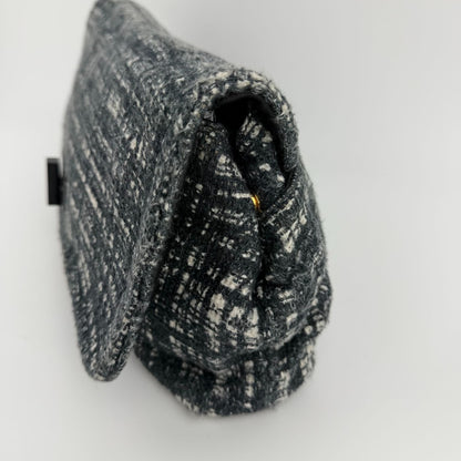 Prada Clutch Tweed Gray Vintage — view 4