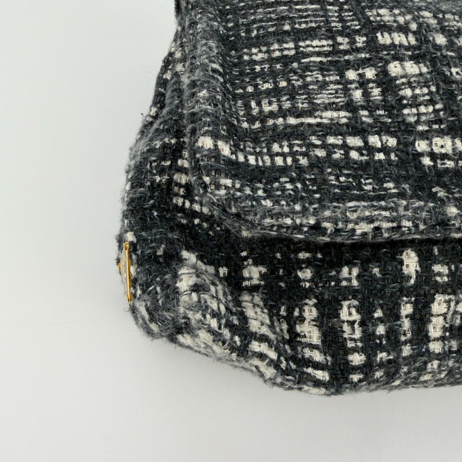 Prada Clutch Tweed Gray Vintage — view 7