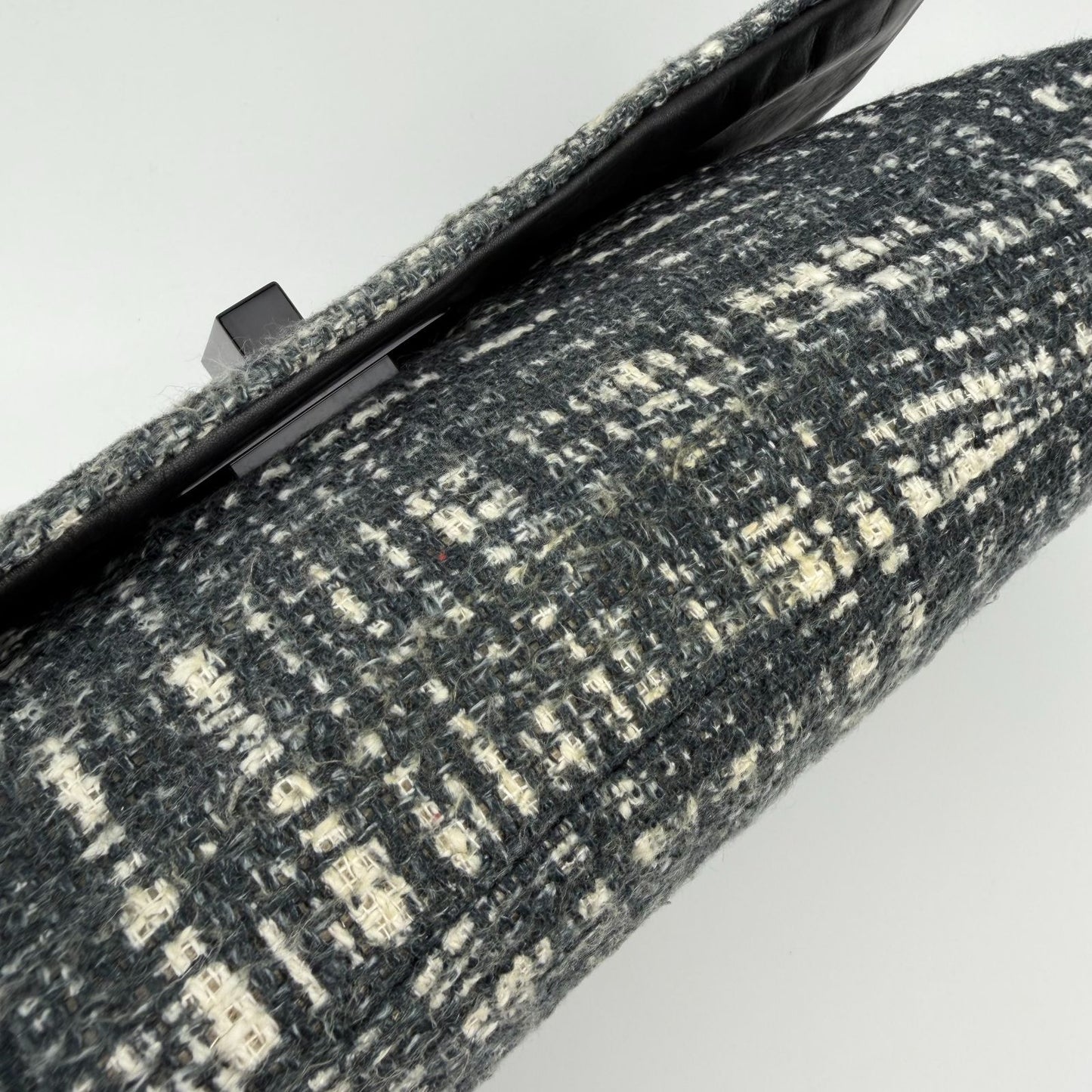 Prada Clutch Tweed Gray Vintage — view 9