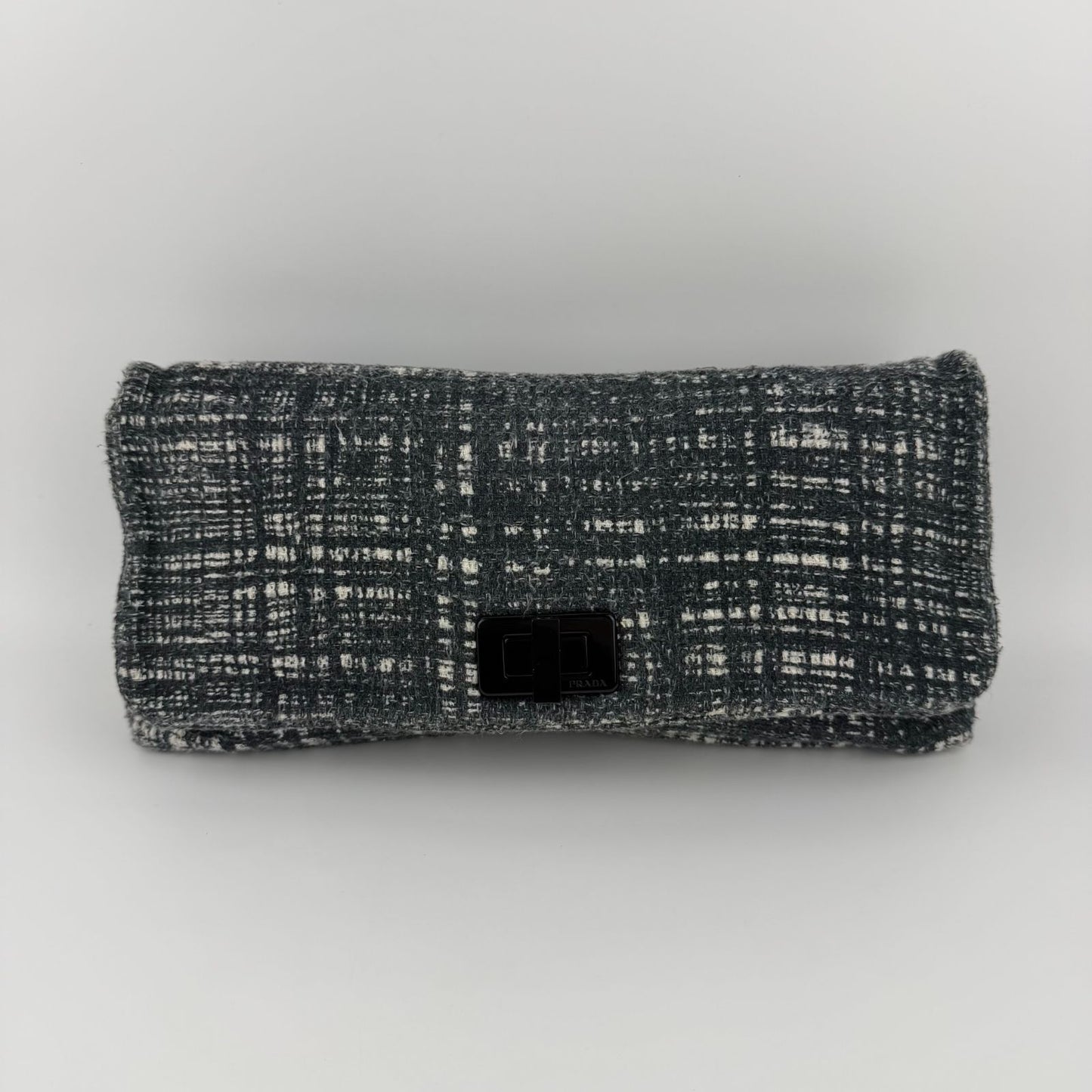 Prada Clutch Tweed Gray Vintage — view 2