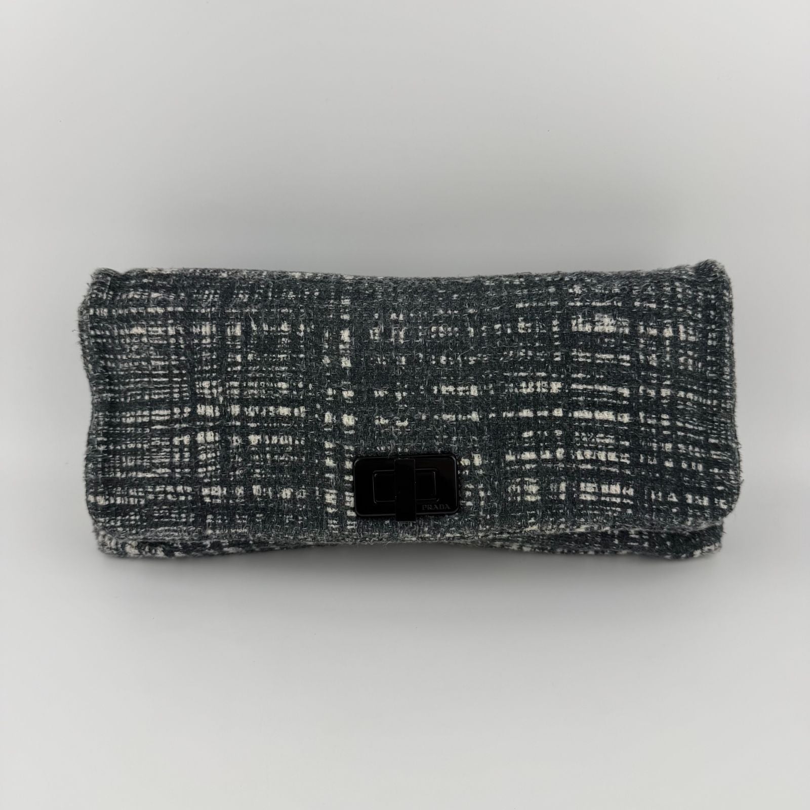 Prada Clutch Tweed Gray Vintage — view 2