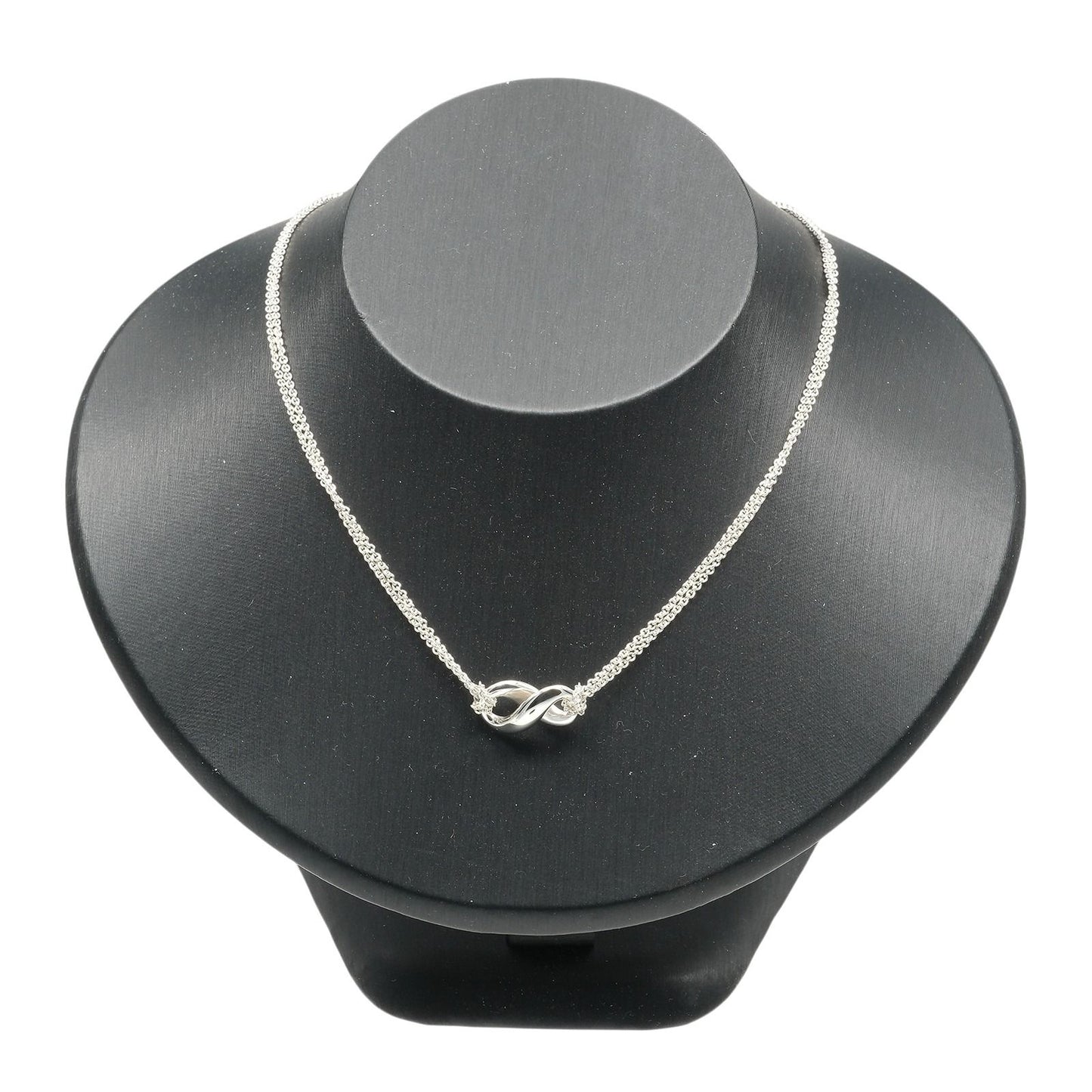 Tiffany & Co Infinity Double Chain 925 Sterling Silver Necklace — view 2