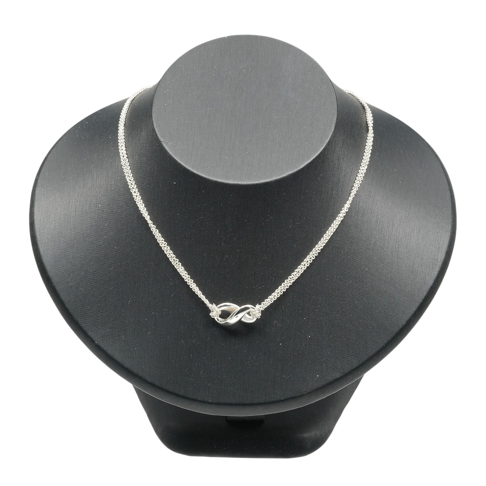 Tiffany & Co Infinity Double Chain 925 Sterling Silver Necklace — view 2