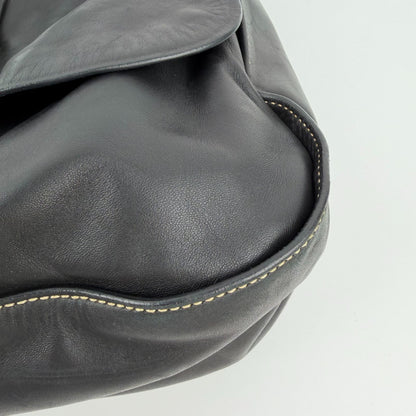 Prada Shoulder Bag Hobo Black Leather Vintage — view 7