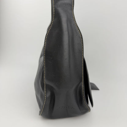 Prada Shoulder Bag Hobo Black Leather Vintage — view 3