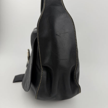 Prada Shoulder Bag Hobo Black Leather Vintage — view 4