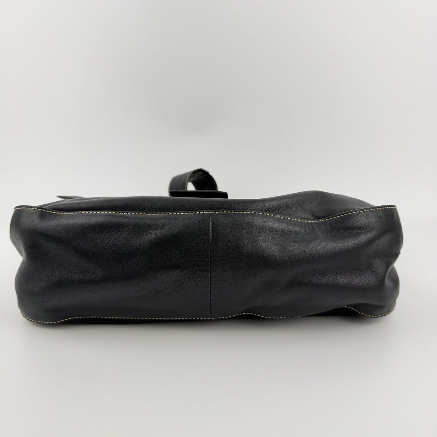 Prada Shoulder Bag Hobo Black Leather Vintage — view 5