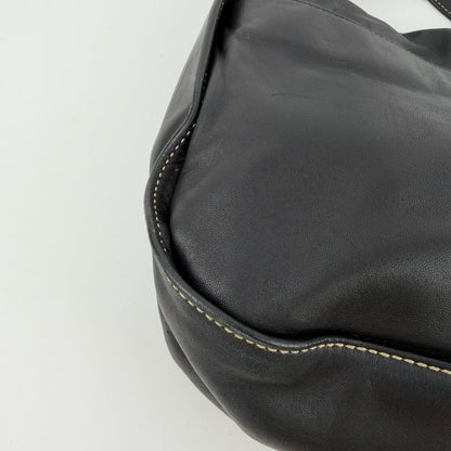Prada Shoulder Bag Hobo Black Leather Vintage — view 9