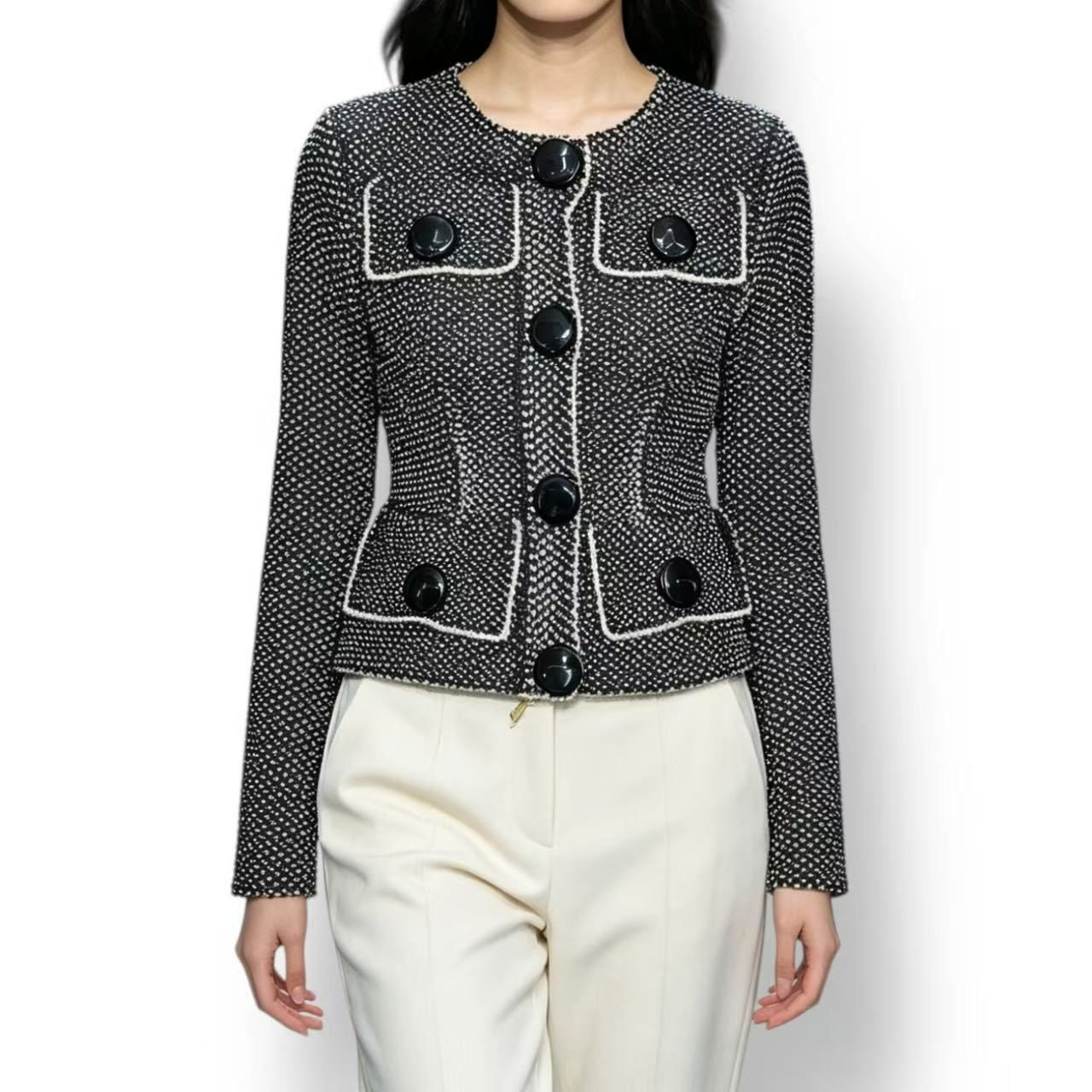 Louis Vuitton Collarless Jacket Black