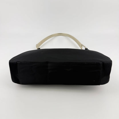 Prada Shoulder Bag Hobo Black Nylon Vintage — view 6