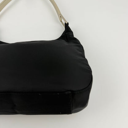 Prada Shoulder Bag Hobo Black Nylon Vintage — view 8