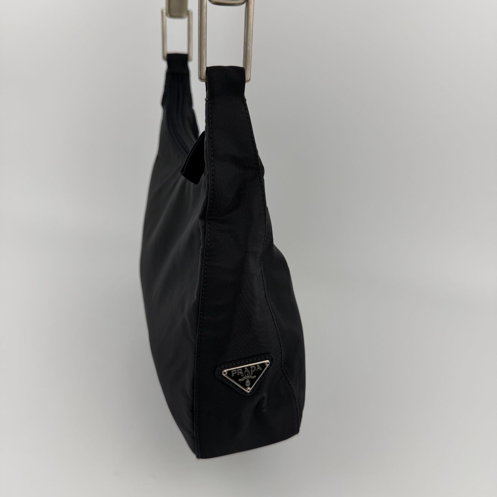 Prada Shoulder Bag Hobo Black Nylon Vintage — view 5