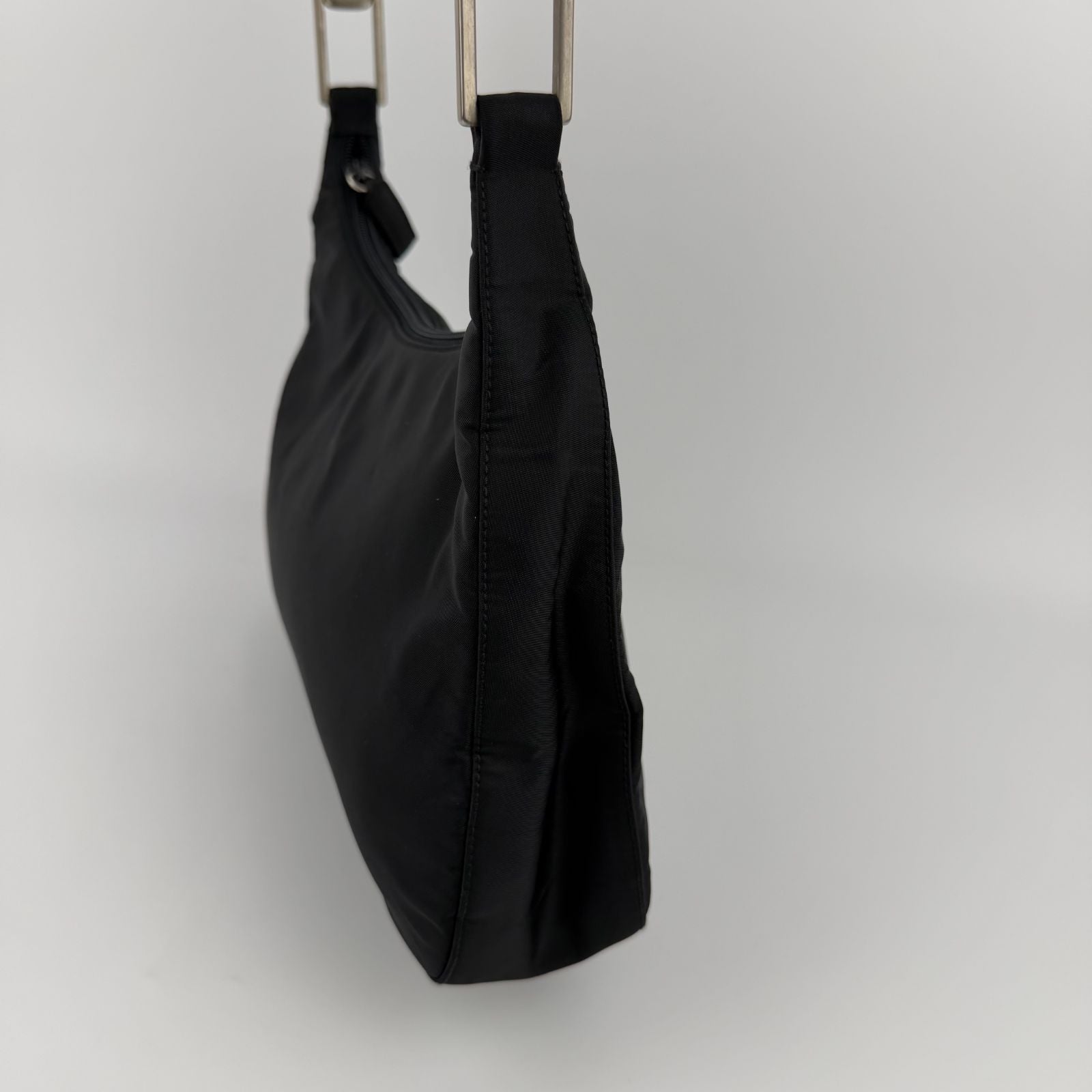 Prada Shoulder Bag Hobo Black Nylon Vintage — view 4