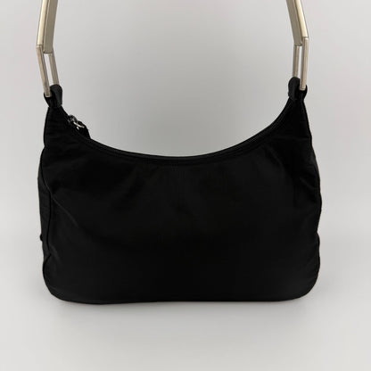 Prada Shoulder Bag Hobo Black Nylon Vintage — view 2