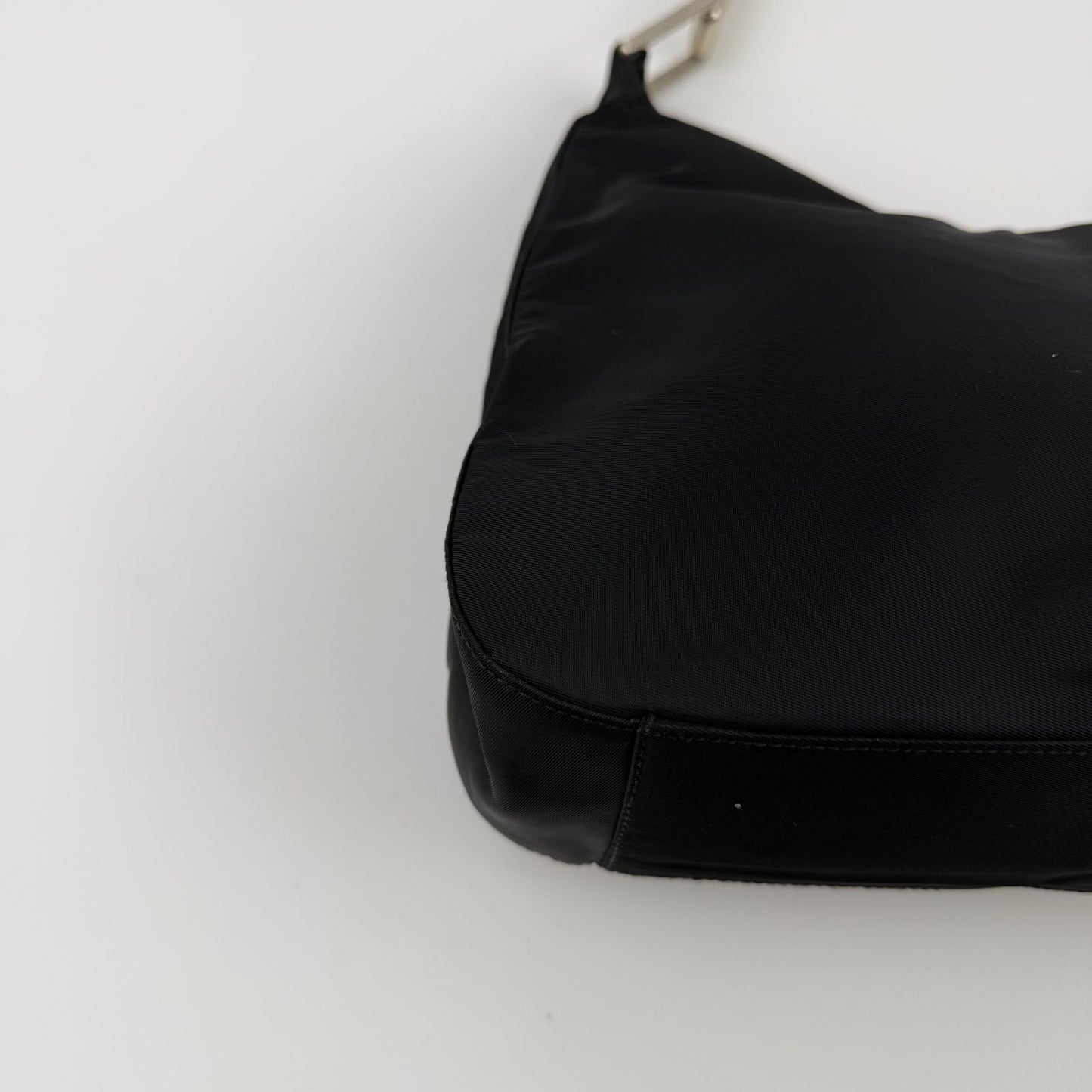 Prada Shoulder Bag Hobo Black Nylon Vintage — view 9