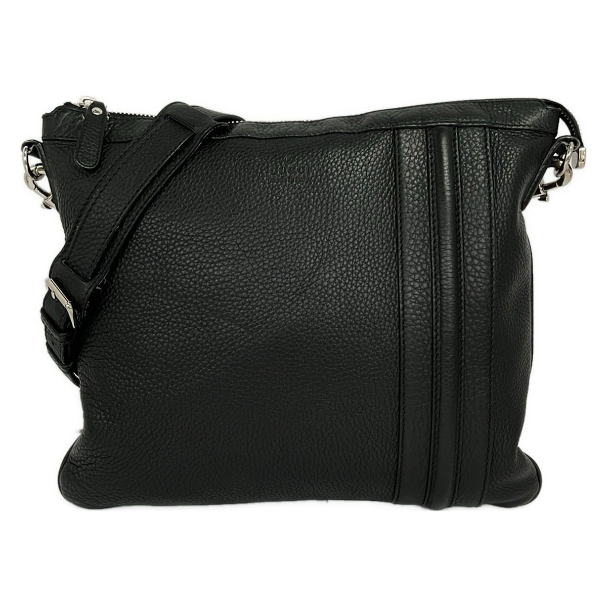Gucci Shoulder Bag Black Detachable Strap Leather