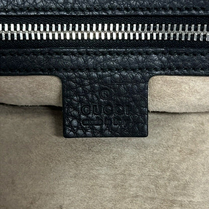 Gucci Shoulder Bag Black Detachable Strap Leather — view 9
