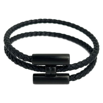 Hermes Bracelet Tournis Black Braided Matte