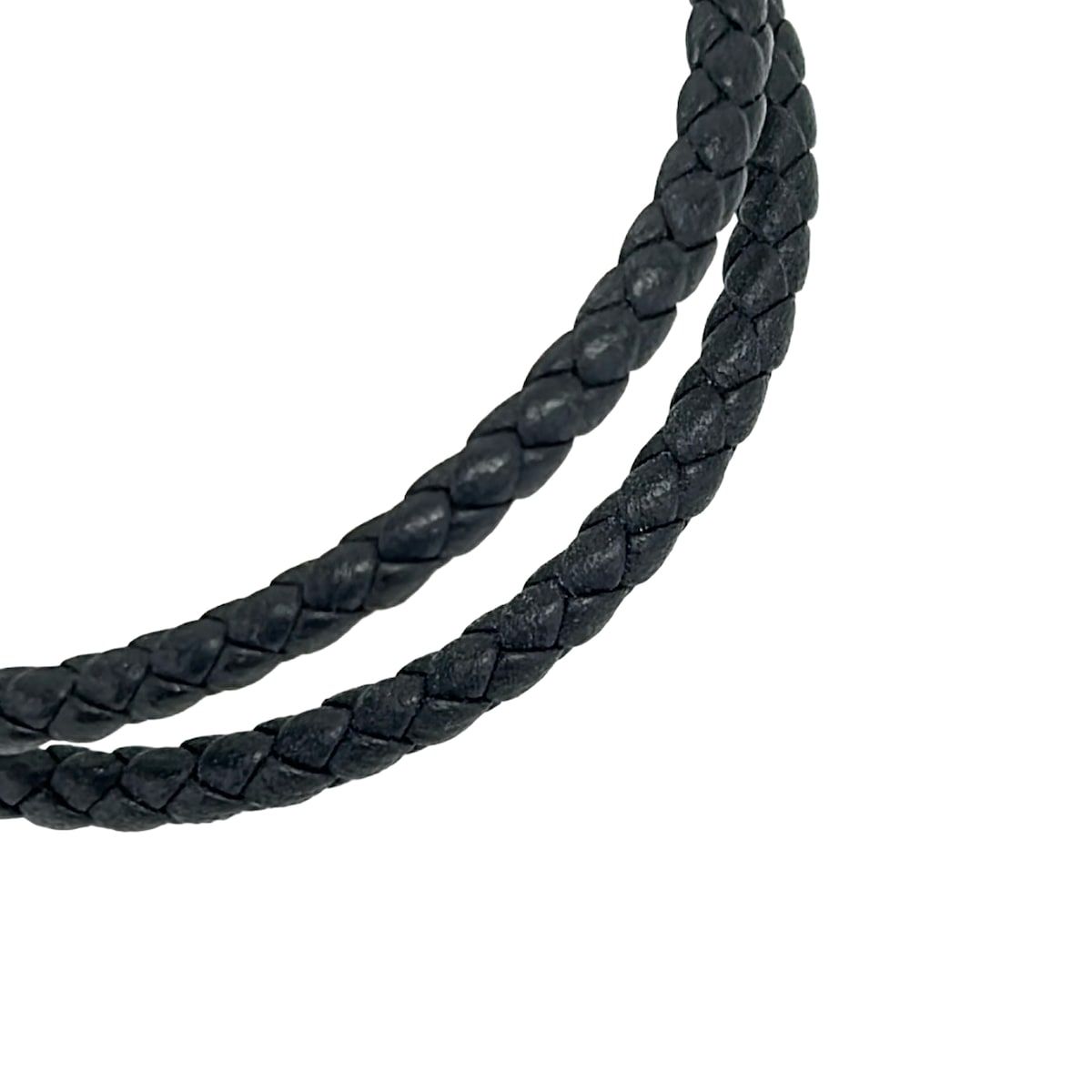 Hermes Bracelet Tournis Black Braided Matte — view 2