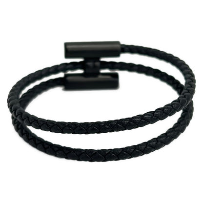 Hermes Bracelet Tournis Black Braided Matte — view 3