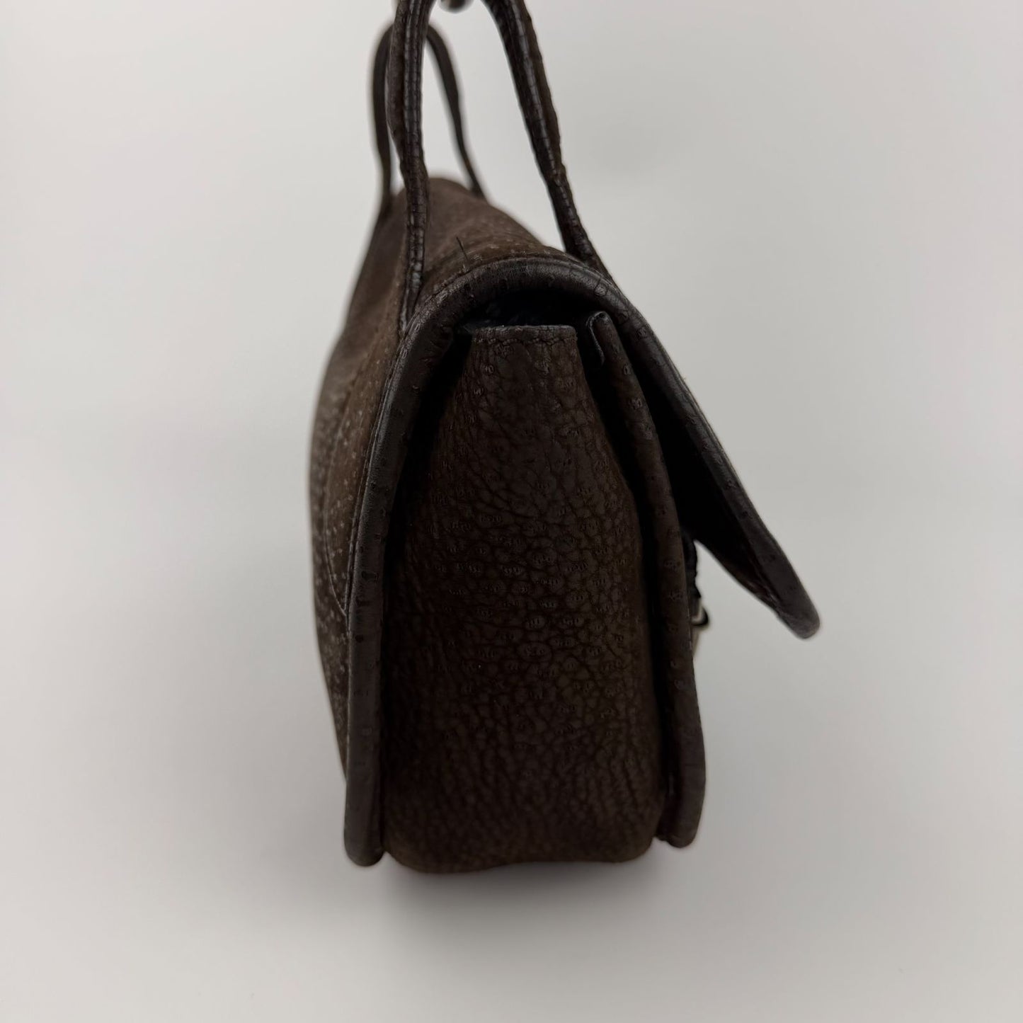 Prada Shoulder Bag Hobo Brown Leather Vintage — view 3
