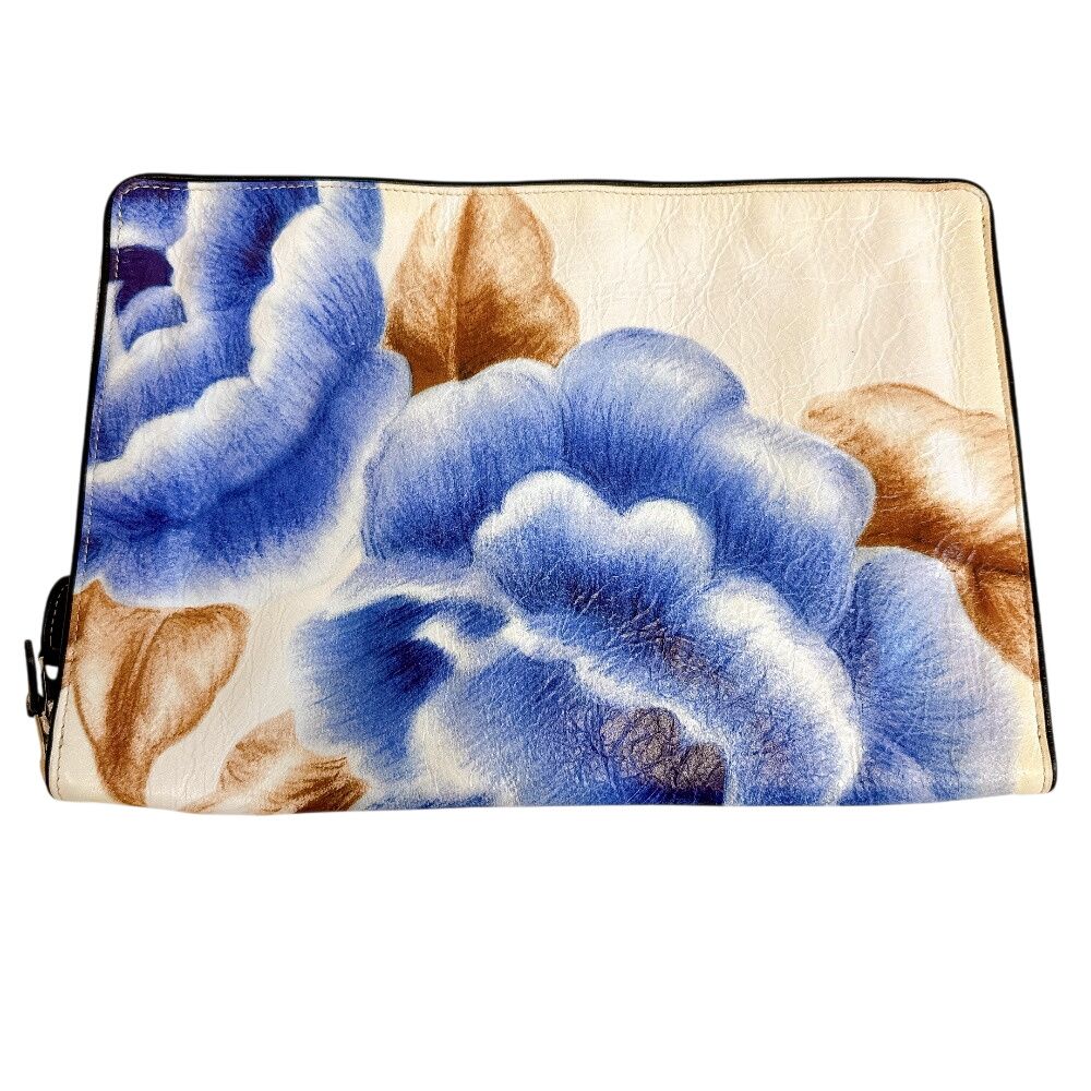 Balenciaga Baroque Floral Print Processing Second PC Case Clutch — view 2