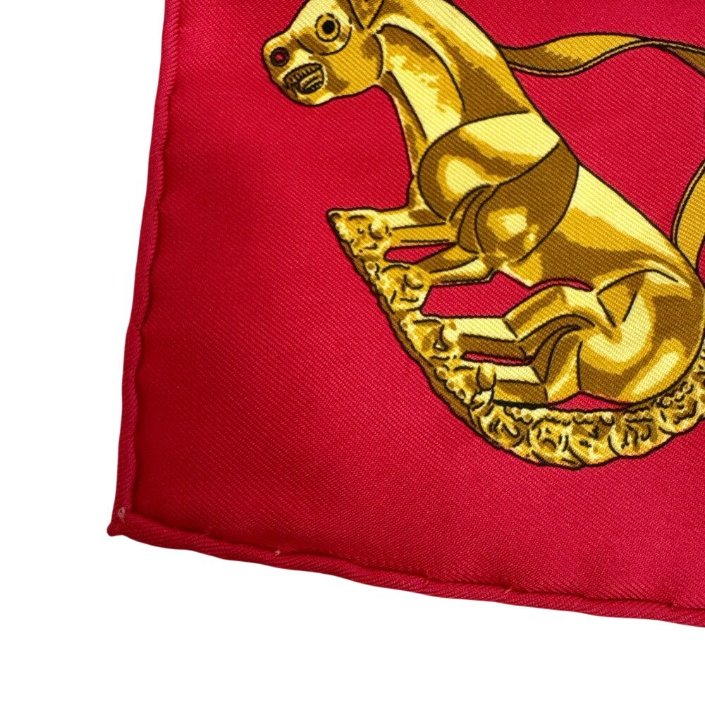 Hermes Handkerchief Carre 45 Yellow Golden Knight — view 6