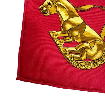 Hermes Handkerchief Carre 45 Yellow Golden Knight — view 6