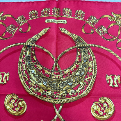 Hermes Handkerchief Carre 45 Yellow Golden Knight — view 7