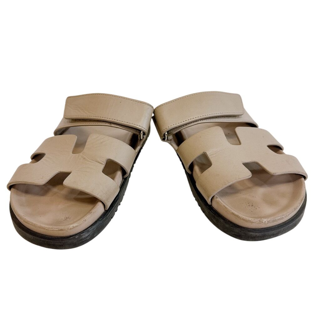 Hermes Chypre Sandals Beige — view 3