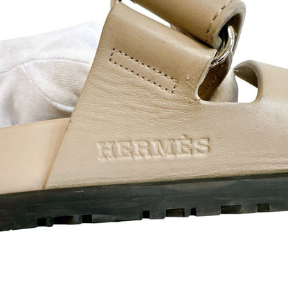 Hermes Chypre Sandals Beige — view 8